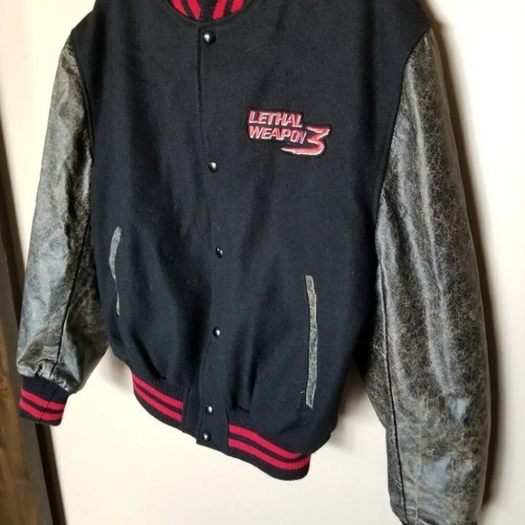 WARNER  Brothers Rare 1992 Lethal Weapon 3 Movie Varsity Jacket L - Picture 4 of 15